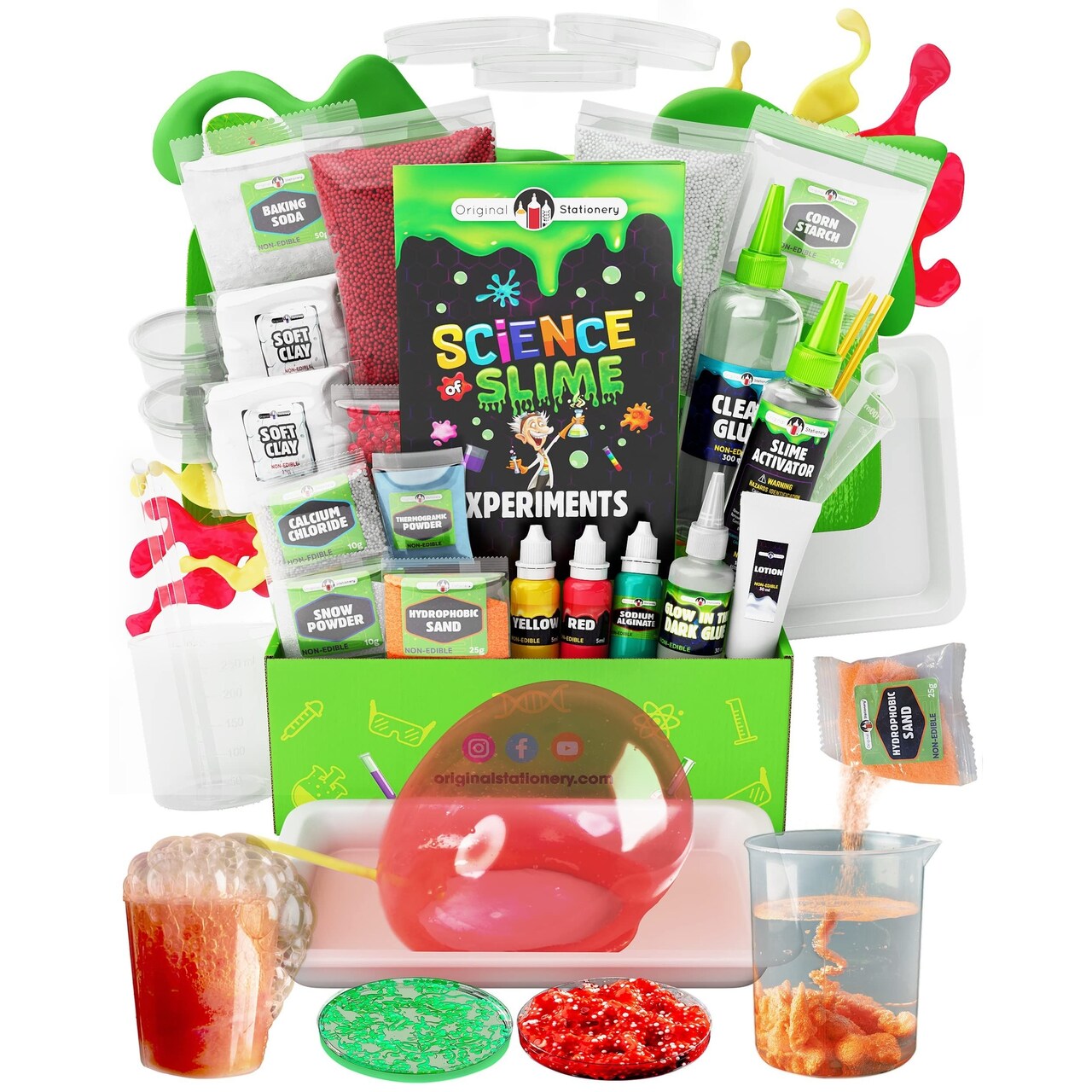 Original Stationery Science of Slime Kit, Fun Slime Kit for Girls 10-12 to Make Kids Science Experiments Like Oobleck, Fun DIY Toy for Boys